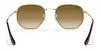 Ray-Ban HEXAGONAL RB3548 Sunglasses / Gold №919631 / G-15 Green (3N 13.2%) / Size 51
