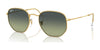 Ray-Ban HEXAGONAL RB3548 Sunglasses / Arista Gold №001/BH / Green Vintage (2N 22%) / Size 51