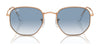 Ray-Ban HEXAGONAL RB3548 Sunglasses / Gold №919631 / G-15 Green (3N 13.2%) / Size 51