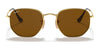 Ray-Ban HEXAGONAL RB3548N Sunglasses / Copper №9069A5 / Brown Gradient (3N 12.8%) / Size 51