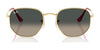 Ray-Ban HEXAGONAL RB3548N Sunglasses / Copper №9069A5 / Brown Gradient (3N 12.8%) / Size 51