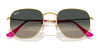 Ray-Ban HEXAGONAL RB3548N Sunglasses / Copper №9069A5 / Brown Gradient (3N 12.8%) / Size 51