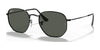 Ray-Ban HEXAGONAL RB3548N Sunglasses / Black №002/58 / G-15 Green (Polarized) (3P 11%) / Size 51