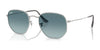 Ray-Ban HEXAGONAL RB3548N Sunglasses / Silver №003/3M / Blue Gradient Grey (2N 21%) / Size 51