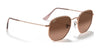 Ray-Ban HEXAGONAL RB3548N Sunglasses / Copper №9069A5 / Brown Gradient (3N 12.8%) / Size 51