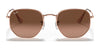 Ray-Ban HEXAGONAL RB3548N Sunglasses / Copper №9069A5 / Brown Gradient (3N 12.8%) / Size 51