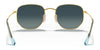 Ray-Ban HEXAGONAL RB3548N Sunglasses / Copper №9069A5 / Brown Gradient (3N 12.8%) / Size 51
