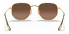 Ray-Ban HEXAGONAL RB3548N Sunglasses / Copper №9069A5 / Brown Gradient (3N 12.8%) / Size 51