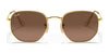 Ray-Ban HEXAGONAL RB3548N Sunglasses / Copper №9069A5 / Brown Gradient (3N 12.8%) / Size 51