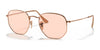 Ray-Ban HEXAGONAL RB3548N Sunglasses / Copper №91310X / Pink (Photochromic) (2F 28%) / Size 51