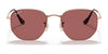 Ray-Ban HEXAGONAL RB3548N Sunglasses / Copper №9069A5 / Brown Gradient (3N 12.8%) / Size 51