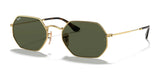 Ray-Ban OCTAGONAL RB3556N Sunglasses Arista Gold / G-15 Green