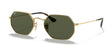 Ray-Ban OCTAGONAL RB3556N Sunglasses Arista Gold / G-15 Green
