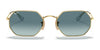 Ray-Ban OCTAGONAL RB3556N Sunglasses | Size 53 / Arista Gold №1 / G-15 Green (3N 13.2%)