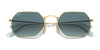 Ray-Ban OCTAGONAL RB3556N Sunglasses | Size 53 / Arista Gold №1 / G-15 Green (3N 13.2%)