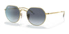 Ray-Ban JACK RB3565 Sunglasses / Arista Gold №001/86 / Blue/Grey (2N 19%) / Size 51