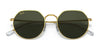 Ray-Ban JACK RB3565 Sunglasses / Gold №919631 / Green (3N 13.2%) / Size 51