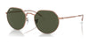Ray-Ban JACK RB3565 Sunglasses / Rose Gold №920231 / Green (3N 13.2%) / Size 51