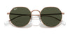 Ray-Ban JACK RB3565 Sunglasses / Gold №919631 / Green (3N 13.2%) / Size 51
