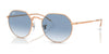 Ray-Ban JACK RB3565 Sunglasses / Rose Gold №92023F / Clear & Blue (2N 29.9%) / Size 51