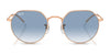 Ray-Ban JACK RB3565 Sunglasses / Gold №919631 / Green (3N 13.2%) / Size 51