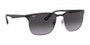 Ray-Ban RB3569 Sunglasses | Size 59 / Black On Silver №90048G / Grey Gradient (3N 15.2%)