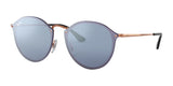 Ray-Ban BLAZE ROUND RB3574N Sunglasses Copper / Dark Violet / Silver