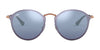 Ray-Ban BLAZE ROUND RB3574N Sunglasses | Size 59 / Copper №90351U / Dark Violet/Silver (2N 25.3%)