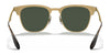 Ray-Ban BLAZE CLUBMASTER RB3576N Sunglasses / Gold №043/71 / Dark Green (3N 14.0%) / Size 141