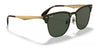 Ray-Ban BLAZE CLUBMASTER RB3576N Sunglasses / Gold №043/71 / Dark Green (3N 14.0%) / Size 141