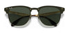 Ray-Ban BLAZE CLUBMASTER RB3576N Sunglasses / Gold №043/71 / Dark Green (3N 14.0%) / Size 141