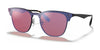 Ray-Ban BLAZE CLUBMASTER RB3576N Sunglasses / Black №153/7V / Violet/Blue Mirror (3N 15.9%) / Size 147