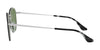 Ray-Ban BLAZE HEXAGONAL RB3579N Sunglasses | Size 58 / Silver №003/30 / Dark Green/Silver (2N 24.5%)