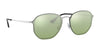 Ray-Ban BLAZE HEXAGONAL RB3579N Sunglasses | Size 58 / Silver №003/30 / Dark Green/Silver (2N 24.5%)