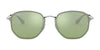 Ray-Ban BLAZE HEXAGONAL RB3579N Sunglasses | Size 58 / Silver №003/30 / Dark Green/Silver (2N 24.5%)
