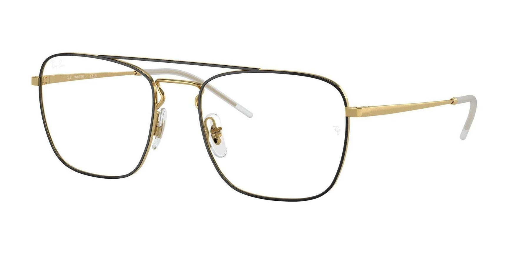 Ray-Ban RB3588 Eyeglasses Black On Gold / Clear / Blue (Photochromic)