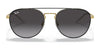 Ray-Ban RB3589 Sunglasses | Size 55 / Black On Gold №90548G / Grey (3N 15.2%)
