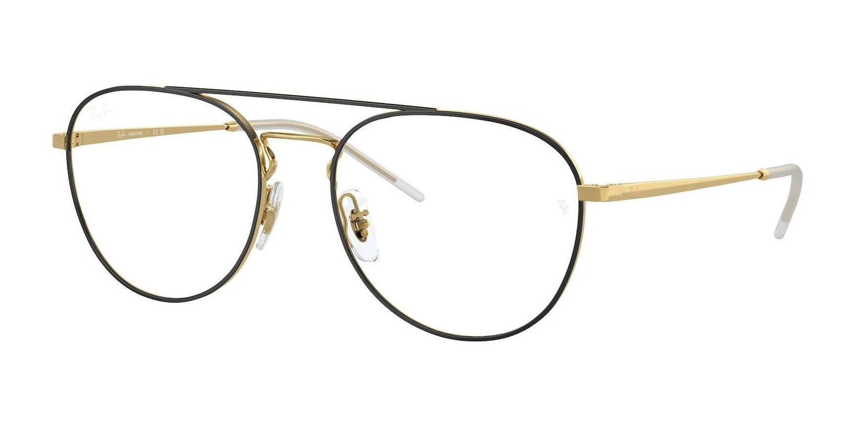 Ray-Ban RB3589 Eyeglasses Black On Gold / Clear / Blue (Photochromic)