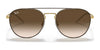 Ray-Ban RB3589 Sunglasses | Size 55 / Black On Gold №90548G / Grey (3N 15.2%)