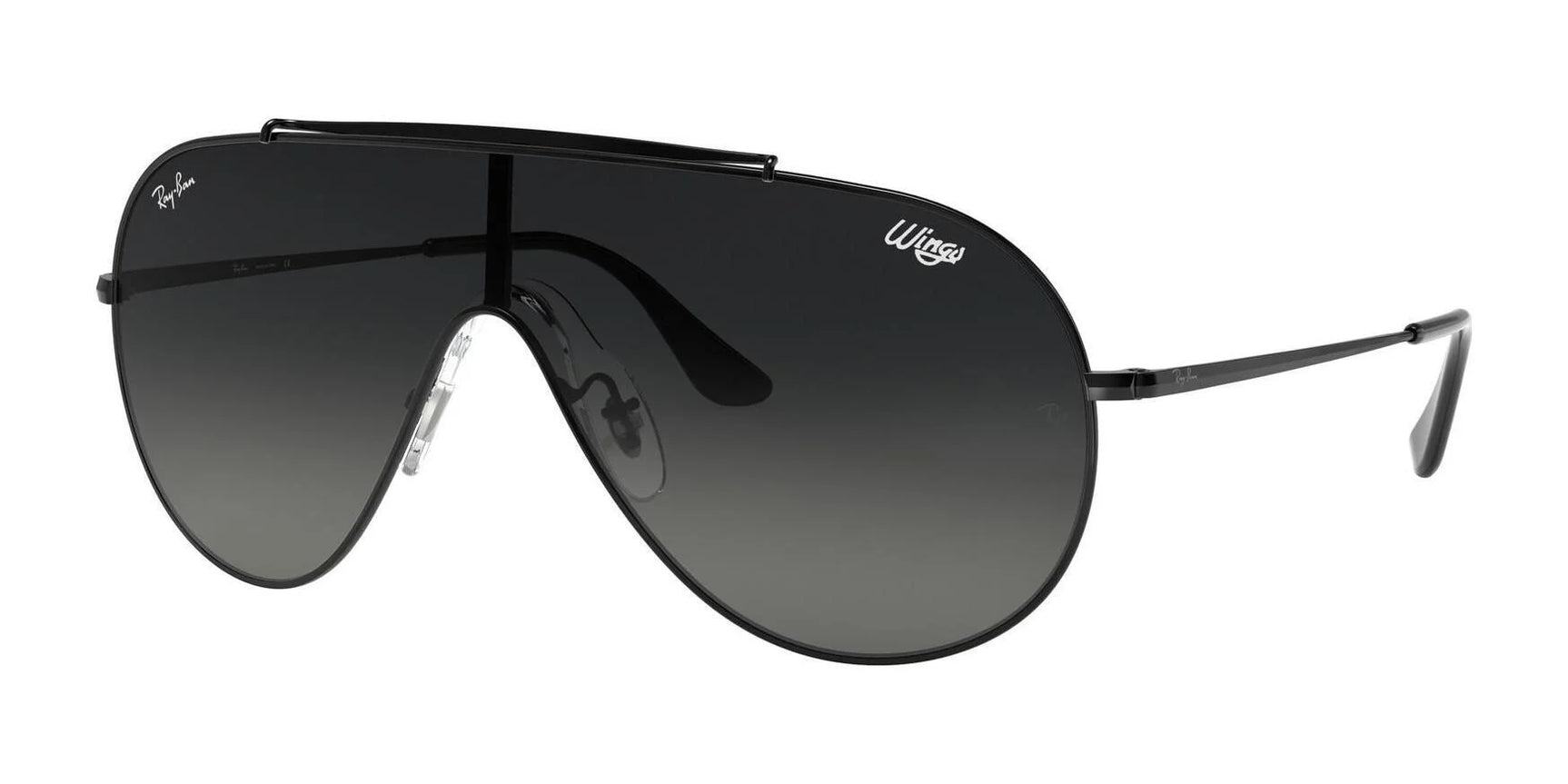 Ray-Ban WINGS RB3597 Sunglasses Black / Grey Gradient