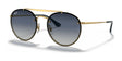 Ray-Ban BLAZE ROUND DOUBLEBRIDGE RB3614N Sunglasses Gold / Blue Gradient Mirror