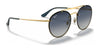 Ray-Ban BLAZE ROUND DOUBLEBRIDGE RB3614N Sunglasses | Size 54 / Gold №91400S / Blue Gradient Mirror (2N 35%)
