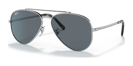 Ray-Ban NEW AVIATOR RB3625 sunglasses, featuring a silver frame and dark lenses with UV protection, beautifully displayed on a white background.