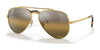Ray-Ban NEW AVIATOR RB3625 Sunglasses / Gold №9196G5 / Silver/Brown (Polarized) (2P 22.5%) / Size 58