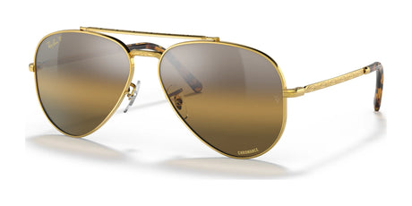 Discover the timeless appeal of Ray-Ban NEW AVIATOR RB3625 sunglasses. With gold frames and brown gradient lenses, their classic double bridge design offers style and UV protection, ensuring you look chic while shielding your eyes.