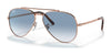 Ray-Ban NEW AVIATOR RB3625 Sunglasses / Rose Gold №92023F / Clear Blue (2N 29.9%) / Size 58