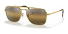 Ray-Ban NEW CARAVAN RB3636 Sunglasses / Gold №9196G5 / Silver/Brown (Polarized) (2P 22.5%) / Size 55