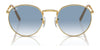 Ray-Ban NEW ROUND RB3637 Sunglasses / Black №002/G1 / Green Mirror Blue (3N 12.05%) / Size 50