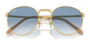 Ray-Ban NEW ROUND RB3637 Sunglasses / Black №002/G1 / Green Mirror Blue (3N 12.05%) / Size 50
