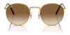Ray-Ban NEW ROUND RB3637 Sunglasses / Black №002/G1 / Green Mirror Blue (3N 12.05%) / Size 50